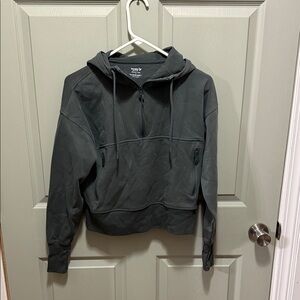old navy Dark green Hoodie with Half-Zip